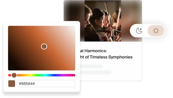 Image qui illustre la possibilité de personnaliser la couleur des tickets grâce à une palette de couleurs.