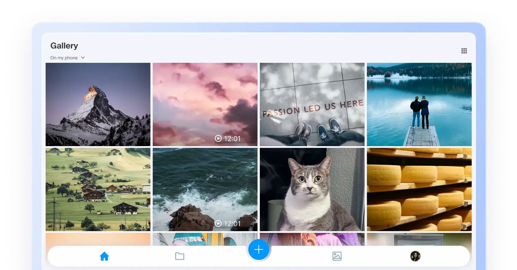 Interface de l'application Kdrive pour stocker vos photos