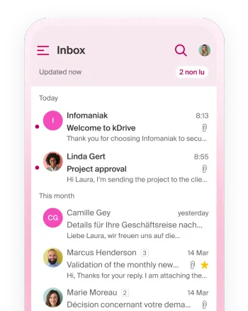 Envoyez des fichiers volumineux par e-mail.